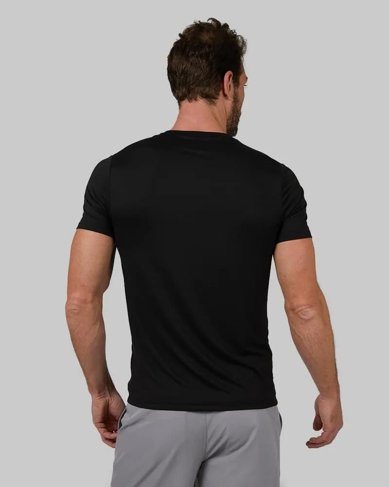 32 Degrees Men's 4 Pack Cool Classic Crewneck T-Shirt, Anti-Odor, Quick Drying, 4-Way Stretch, Black, X-Large | 4-Pack thumbnail 3