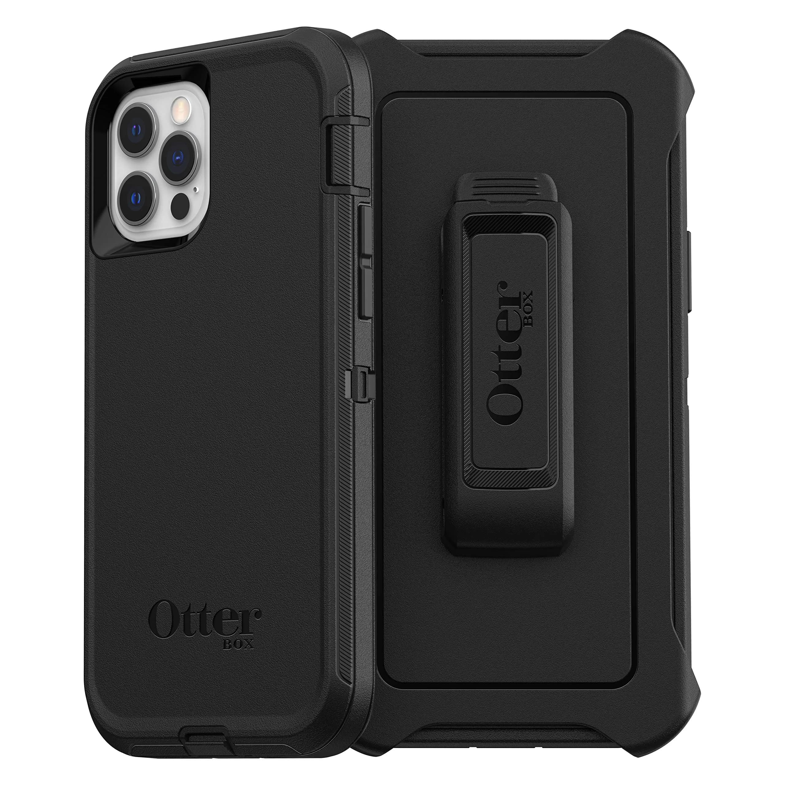 OtterBox Defender Series Case for iPhone 12 & 12 Pro Black | Rugged Drop & Port Protection — iPhone 12/iPhone 12 Pro
