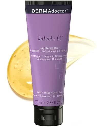 DERMAdoctor Vitamin C Face Wash, 2.37 oz | 3-in-1 Cleanser, Brightening & Hydrating thumbnail 1