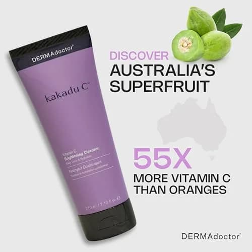 DERMAdoctor Vitamin C Face Wash, 2.37 oz | 3-in-1 Cleanser, Brightening & Hydrating thumbnail 3