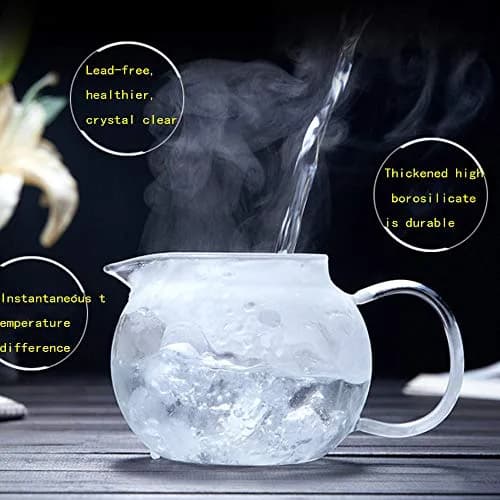 OUKEYI Thickened Borosilicate Glass Teapot with Stainless Steel Infuser, 950ml (32oz) | Stovetop Safe Loose Leaf Tea Brewer thumbnail 4