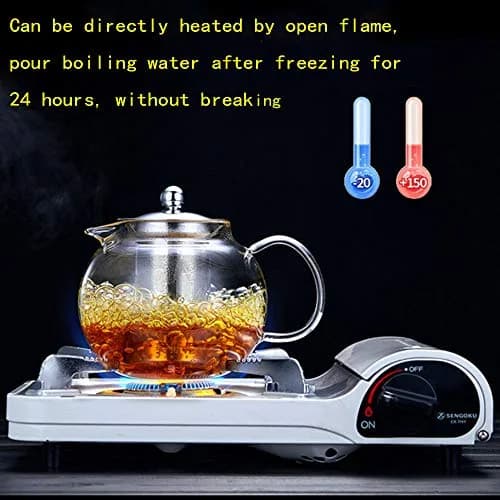 OUKEYI Thickened Borosilicate Glass Teapot with Stainless Steel Infuser, 950ml (32oz) | Stovetop Safe Loose Leaf Tea Brewer thumbnail 3