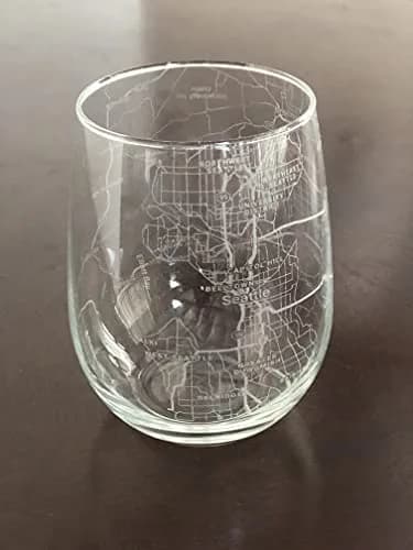 Or Something Stemless 17oz Wine Glass Urban City Map Seattle Washington | Dishwasher Safe & Made in USA thumbnail 1