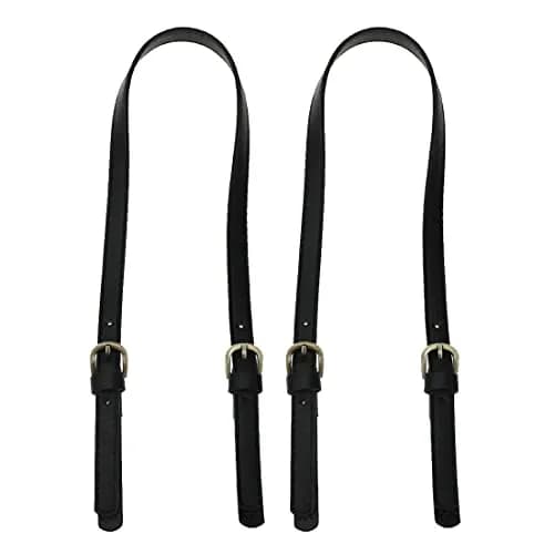 Semetall Black PU Leather Purse Handles 2 Pcs | 65cm-71cm Adjustable Bag Straps thumbnail 1