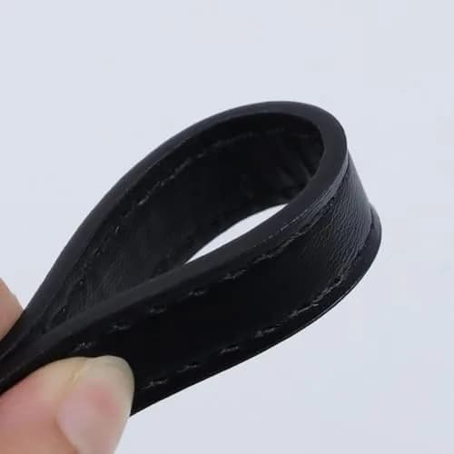 Semetall Black PU Leather Purse Handles 2 Pcs | 65cm-71cm Adjustable Bag Straps thumbnail 7