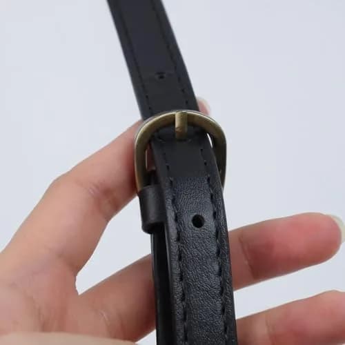 Semetall Black PU Leather Purse Handles 2 Pcs | 65cm-71cm Adjustable Bag Straps thumbnail 8
