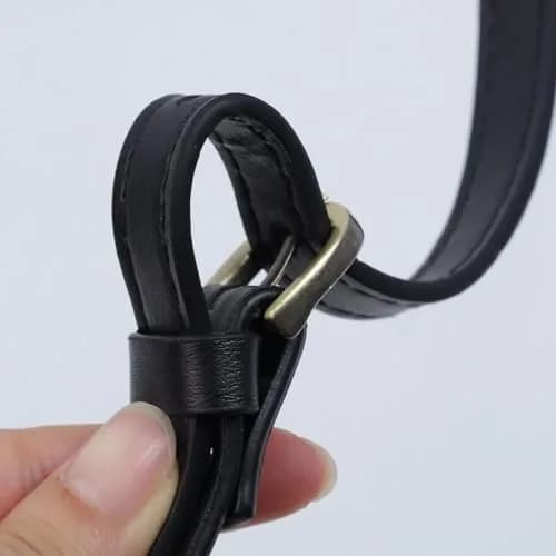 Semetall Black PU Leather Purse Handles 2 Pcs | 65cm-71cm Adjustable Bag Straps thumbnail 9