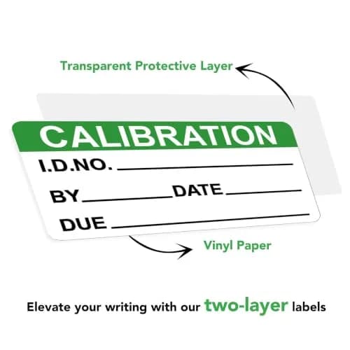 wootile Self Laminating Write-on Calibration Stickers 1 x 2 Inch | Waterproof & Easy to Use thumbnail 5