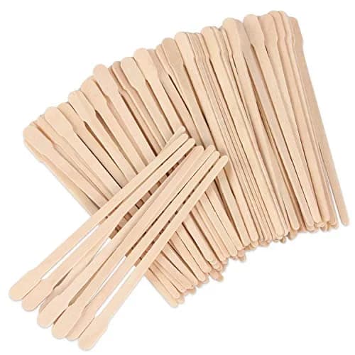 JANYUN 200 Pcs Wooden Eyebrow Waxing Sticks with Handle for Hair Removal - Face, Leg, Facial, and Eyebrow (88mm / 3.5 inch) thumbnail 1