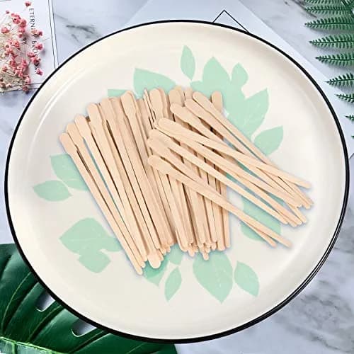JANYUN 200 Pcs Wooden Eyebrow Waxing Sticks with Handle for Hair Removal - Face, Leg, Facial, and Eyebrow (88mm / 3.5 inch) thumbnail 4