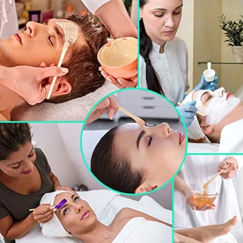 JANYUN 200 Pcs Wooden Eyebrow Waxing Sticks with Handle for Hair Removal - Face, Leg, Facial, and Eyebrow (88mm / 3.5 inch) thumbnail 7