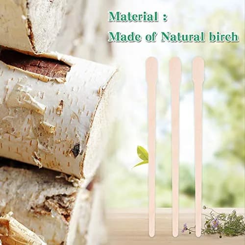 JANYUN 200 Pcs Wooden Eyebrow Waxing Sticks with Handle for Hair Removal - Face, Leg, Facial, and Eyebrow (88mm / 3.5 inch) thumbnail 3