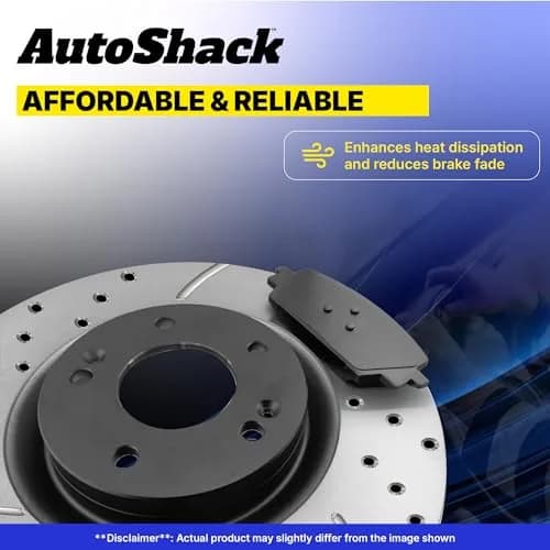 AutoShack Front Vented E-Coated Rotors 10.83" (275 mm) & Ceramic Pads | Reliable Brake Kit for Toyota & Pontiac thumbnail 5