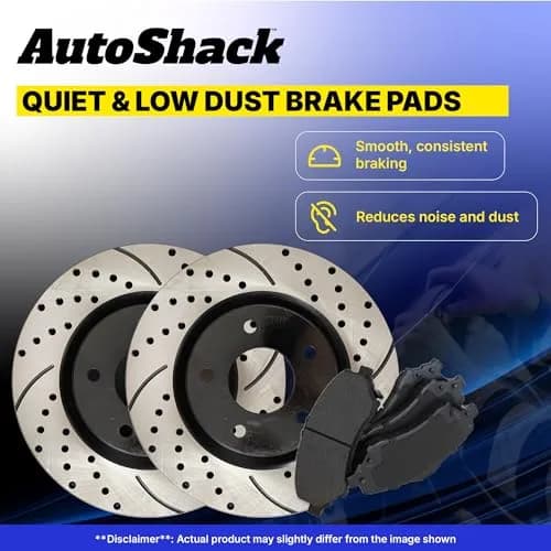 AutoShack Front Vented E-Coated Rotors 10.83" (275 mm) & Ceramic Pads | Reliable Brake Kit for Toyota & Pontiac thumbnail 6