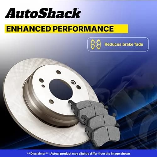 AutoShack Front Brake Rotors Vented 11.1" (281.95 mm) & Ceramic Pads | Dependable Stopping Performance thumbnail 6