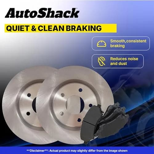AutoShack Front Brake Rotors Vented 11.1" (281.95 mm) & Ceramic Pads | Dependable Stopping Performance thumbnail 7
