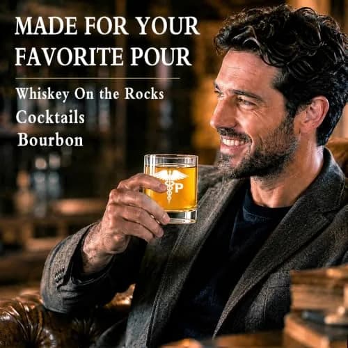 AGMDESIGN Nurse Practitioner Whiskey Glass 11 oz | Double Sided Funny Good Day Bad Day thumbnail 4