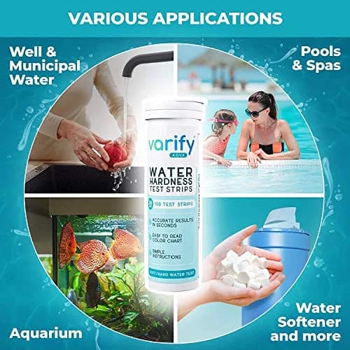 VARIFY Water Hardness Test Kit 150 Strips | Test Drinking Water, Wells, Pools, Spas thumbnail 4