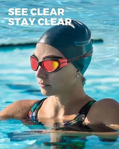 OMID Polarized Swim Goggles for Adults | 180° Wide View Anti-fog, UV Protection, Leak-proof thumbnail 6
