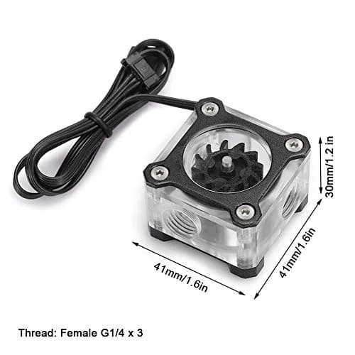 Tangxi Water Flow Meter for PC G1/4 Acrylic Impeller Water Cooling System | Visual Flow Indicator, Sealing Ring, Durable Material thumbnail 5