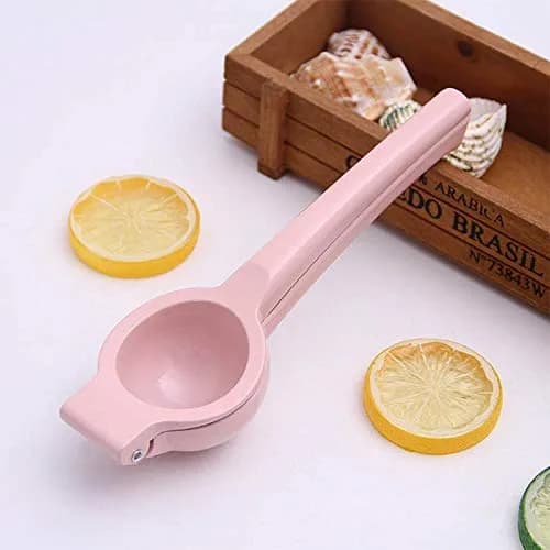 YI LIGHTING Metal Manual Citrus Lemon Lime Squeezer Juicer, Fruit Juicer, Metal, Kitchen Tool (Pink) | Efficient Extraction — Pink