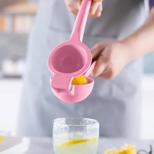 YI LIGHTING Metal Manual Citrus Lemon Lime Squeezer Juicer, Fruit Juicer, Metal, Kitchen Tool (Pink) | Efficient Extraction thumbnail 2