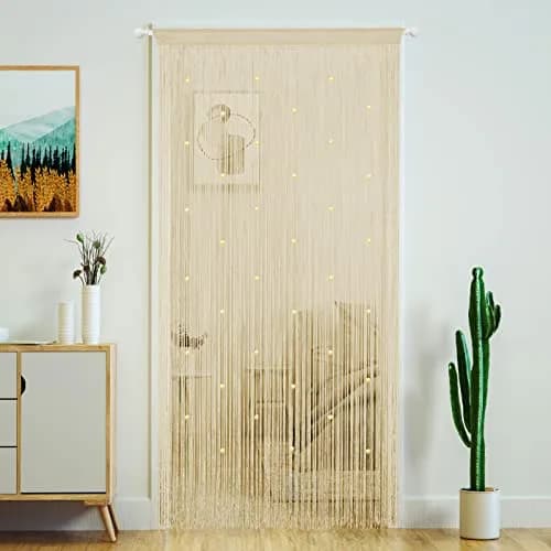 YaoYue Beaded Door String Curtain 39"W x 110"L | Elegant Room Divider & Doorway Decor thumbnail 1