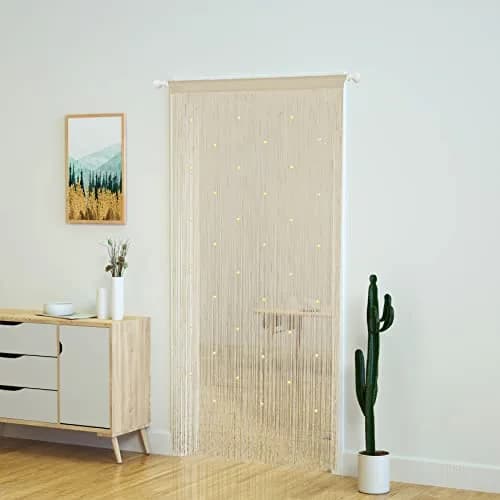 YaoYue Beaded Door String Curtain 39"W x 110"L | Elegant Room Divider & Doorway Decor thumbnail 3