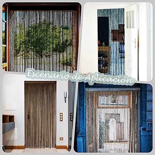 YaoYue Beaded Door String Curtain 39"W x 110"L | Eco-friendly Polyester, Room Divider & Doorway Decor thumbnail 6