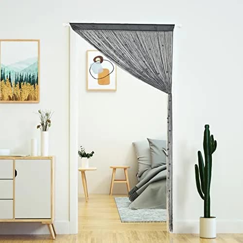 YaoYue Beaded Door String Curtain 39"W x 110"L | Eco-friendly Polyester, Room Divider & Doorway Decor thumbnail 7