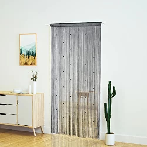 YaoYue Beaded Door String Curtain 39"W x 110"L | Eco-friendly Polyester, Room Divider & Doorway Decor thumbnail 3