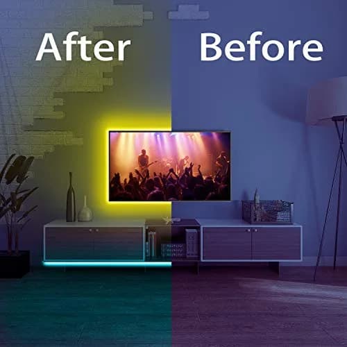 DAYBETTER 32.8 ft LED Strip Lights Color Changing | Remote & Power Supply Kit for Indoor Use thumbnail 6