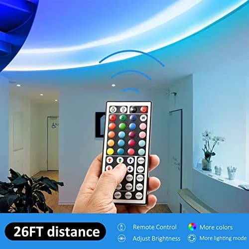 DAYBETTER 32.8 ft LED Strip Lights Color Changing | Remote & Power Supply Kit for Indoor Use thumbnail 4