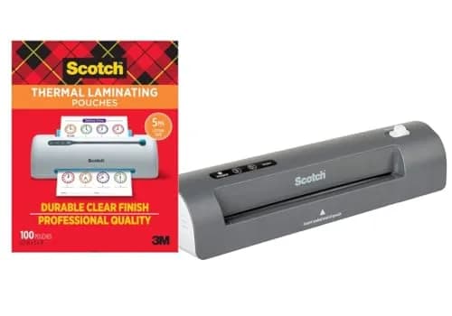 Scotch Thermal Laminator TL901X Bundle with 100 Pouches | 9-inch Width, 5 mil, 1-min/page thumbnail 1