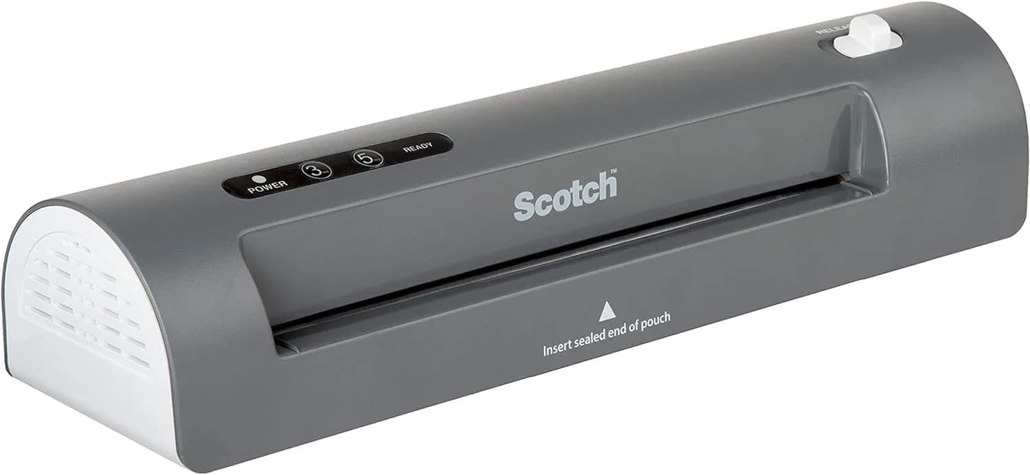 Scotch Thermal Laminator TL901X Bundle with 100 Pouches | 9-inch Width, 5 mil, 1-min/page - view 9