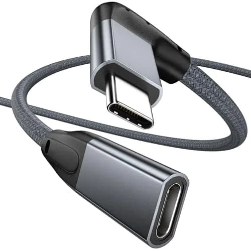 UseBean Right Angle USB C Extension Cable 1m (3.3FT) | 10Gbps Data & 4K Video thumbnail 1