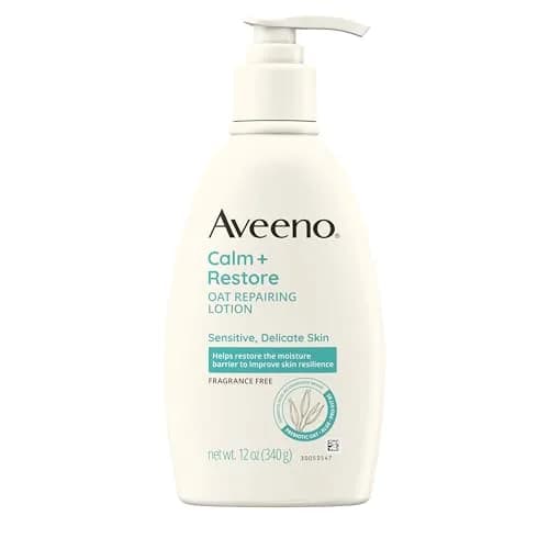 Aveeno Calm + Restore Repairing Body Lotion 12 oz | Fragrance-Free Sensitive Skin Moisturizer thumbnail 1