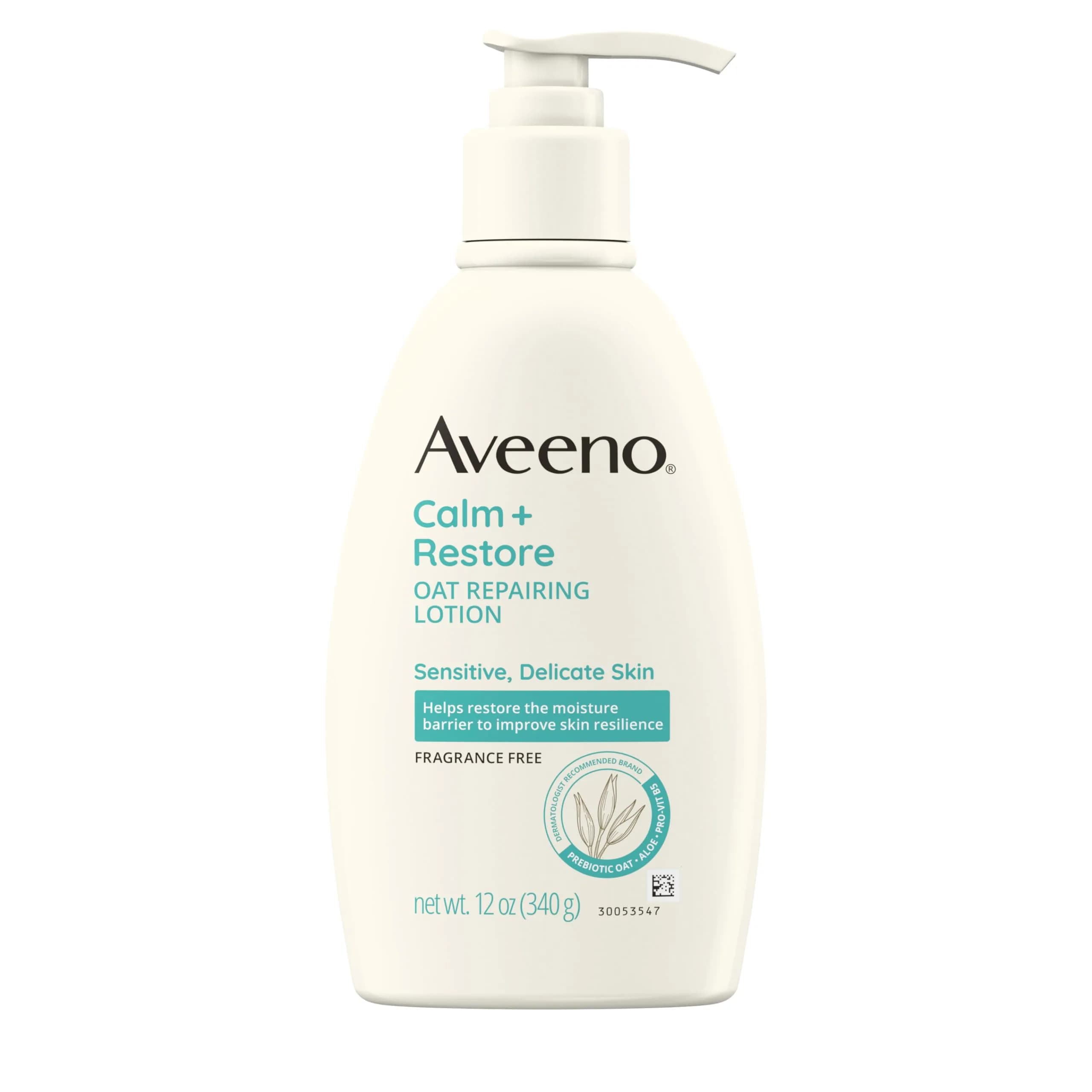 Aveeno Calm + Restore Repairing Body Lotion 12 oz | Fragrance-Free Sensitive Skin Moisturizer