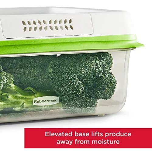 Rubbermaid FreshWorks Produce Saver Food Storage Containers, 4-Piece Set, 2.67L (11.3 Cup) & 5.35L (18.1 Cup) | Keeps Produce Fresher Longer with FreshVent Technology thumbnail 3