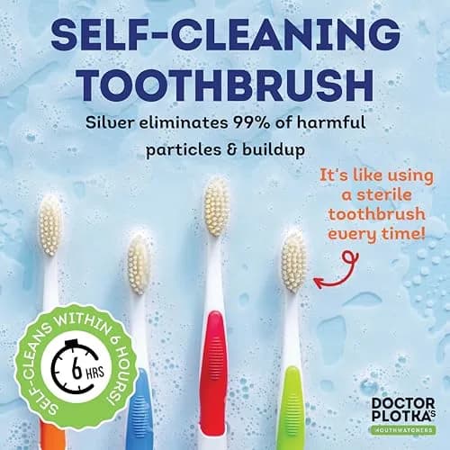 MOUTHWATCHERS Soft Flossing Manual Toothbrush Family Pack, 4 Count | Dentist-Designed for Deep Clean thumbnail 4