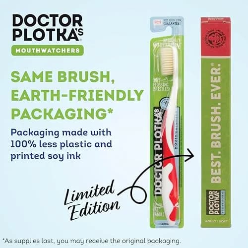 MOUTHWATCHERS Soft Flossing Manual Toothbrush Family Pack, 4 Count | Dentist-Designed for Deep Clean thumbnail 7