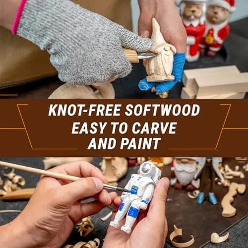 BeaverCraft Basswood Carving Blocks Set BW 10 PCS | Soft Basswood for Crafts & Whittling thumbnail 5