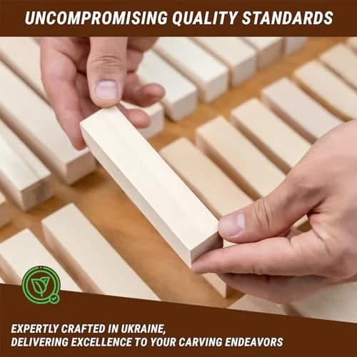 BeaverCraft Basswood Carving Blocks Set BW 10 PCS | Soft Basswood for Crafts & Whittling thumbnail 6