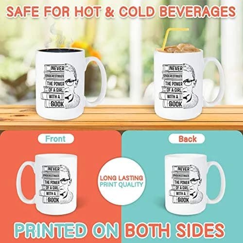 Bubble Hugs Bookworm Mug 15oz | Bookish Coffee Mug for Readers & Book Clubs thumbnail 3