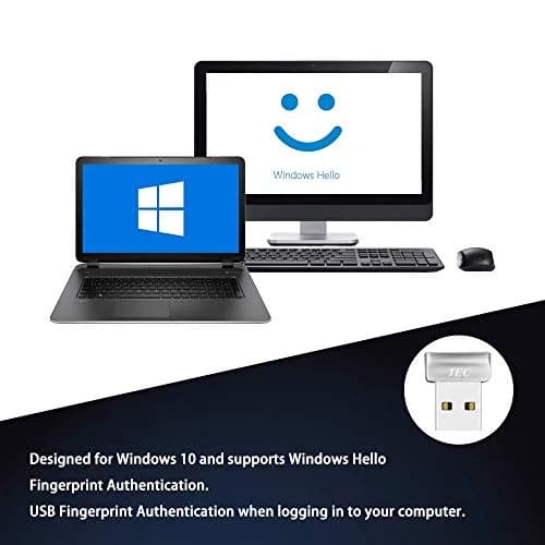 TEC Mini USB Fingerprint Reader for Windows 11/10 Hello, TE-FPA2 Biometric Fingerprint Scanner Dongle | Password-Free Login & File Encryption thumbnail 6