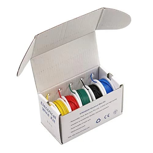 striveday FEP Teflon High Temperature Wire 28AWG (0.32mm) — 300V, 200°C Rated, 5 Colors, 10m Each | Internal Electronic Connections thumbnail 5