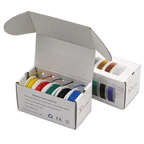 striveday FEP Teflon High Temperature Wire 28AWG (0.32mm) — 300V, 200°C Rated, 5 Colors, 10m Each | Internal Electronic Connections thumbnail 3