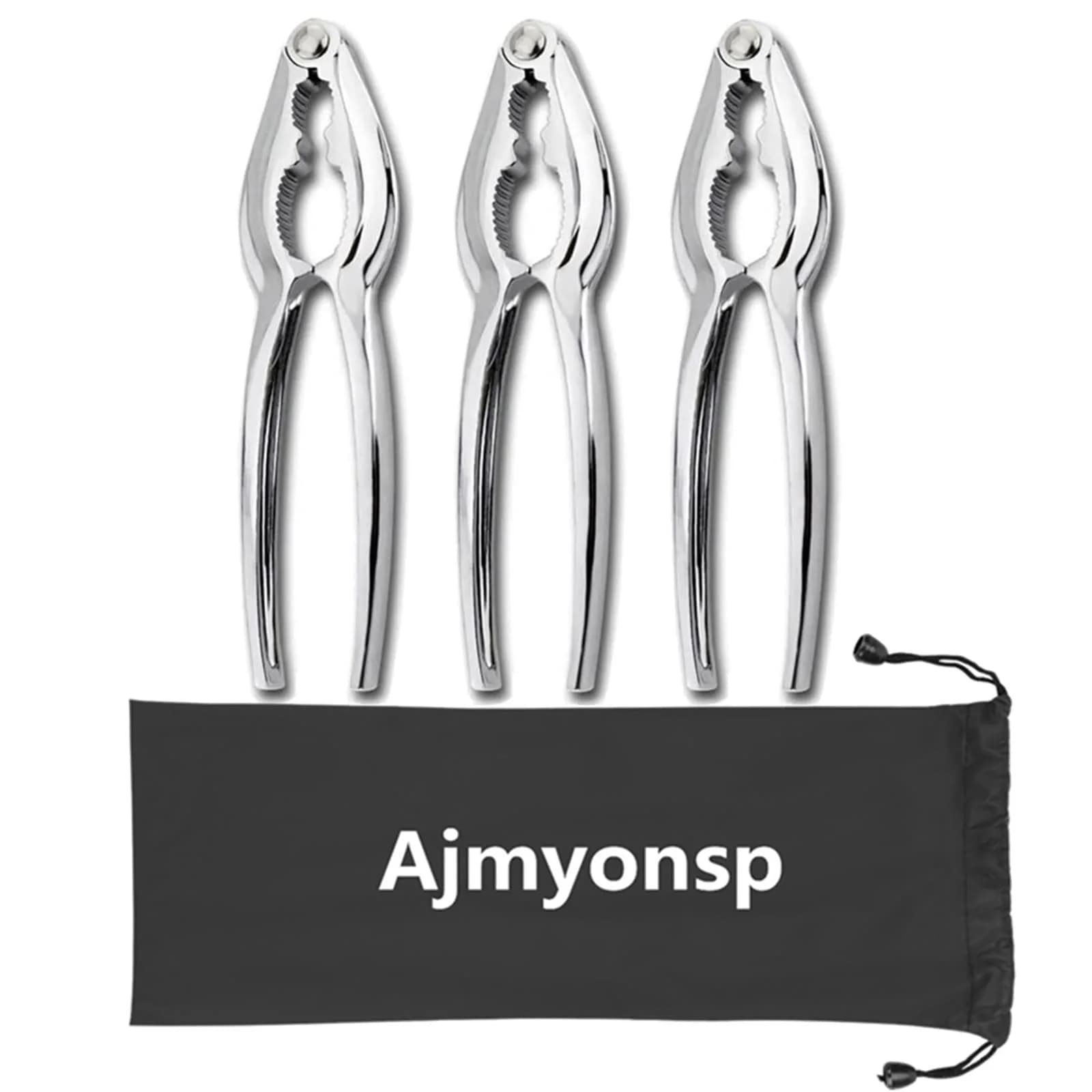 Ajmyonsp 3-Piece Silver Stainless Steel & Zinc Alloy Seafood Cracker and Pick Set - main product image