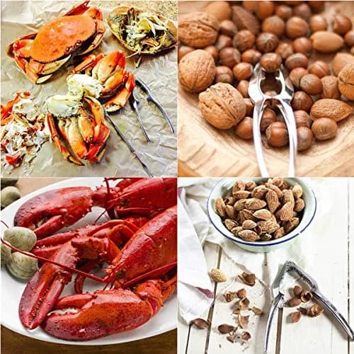 Ajmyonsp 3-Piece Stainless Steel Crab & Nut Cracker Set with Storage Bag | Heavy Duty Zinc Alloy Tools thumbnail 6