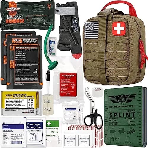 EVERLIT Advanced Emergency Trauma Kit, 92 Piece Set | Military-Grade First Aid for Outdoors & Disasters thumbnail 1